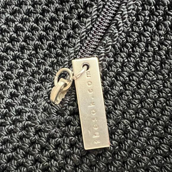 Vintage The Sak Black Crochet Shoulder Bag Boho Purse with Lining - Picture 4 of 8